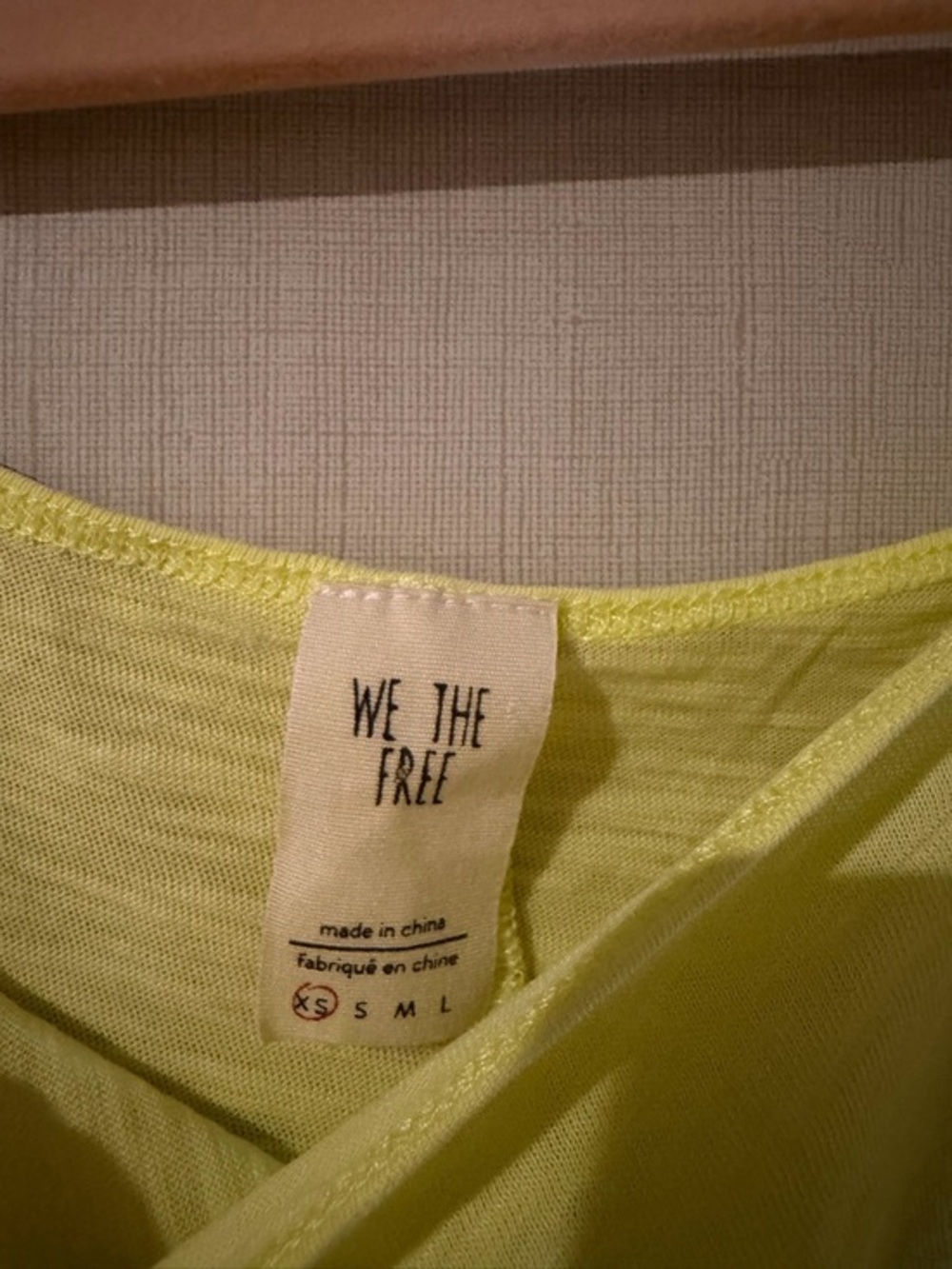 Free People‎ Distressed Yellow One-Shoulder Tank Top XS - Picture 4 of 6